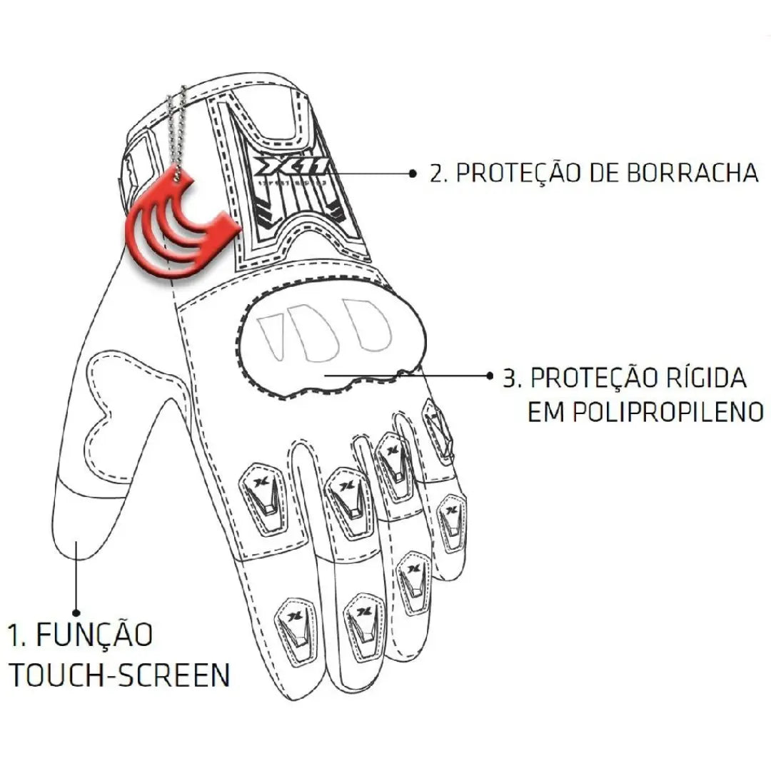 Luva Masculina X11 Blackout