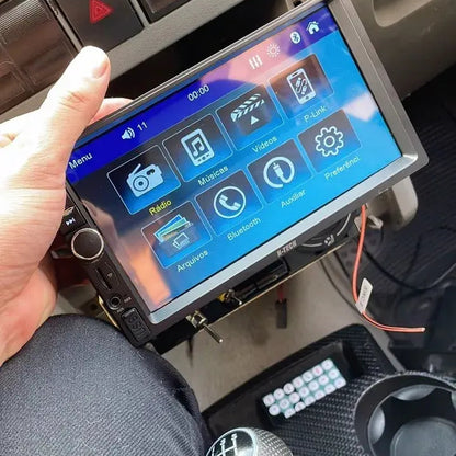 Multimidia Mp5 7 polegadas 2din Usb Bluetooth Controle H-tech HT-5023