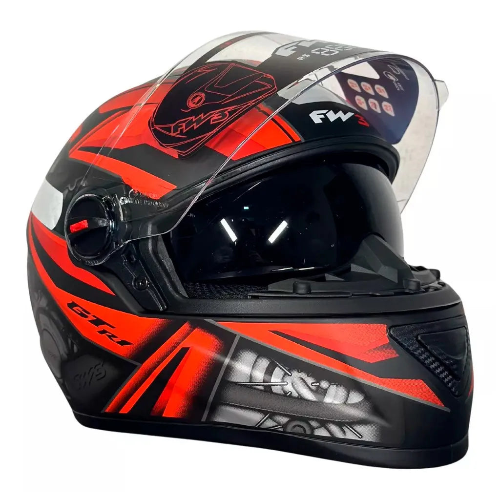 GTX R1 Preto Fosco com Vermelho